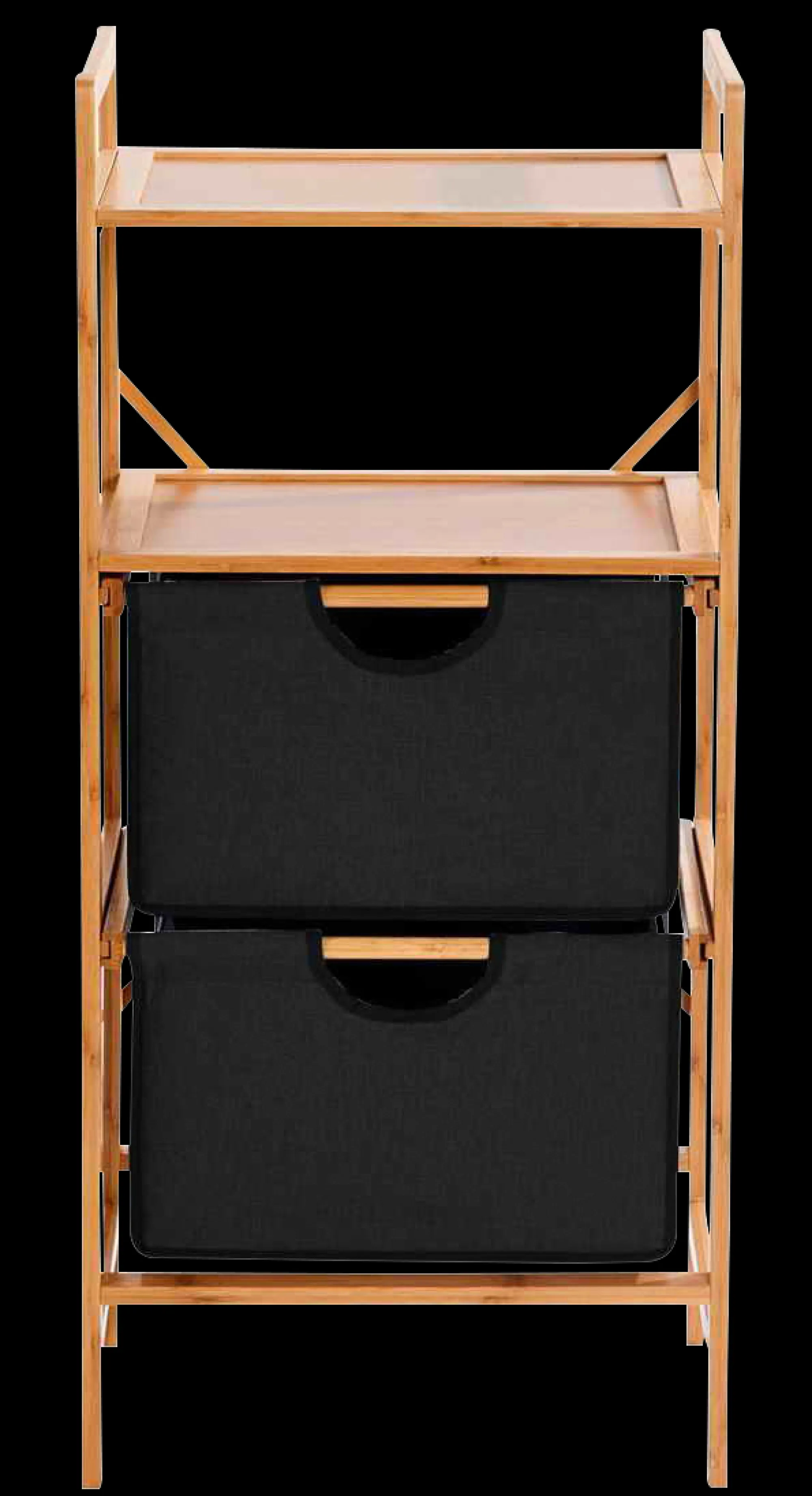 CASA Bamboo Mobile Con 2 Cassetti Nero, Naturale* Cassettiere