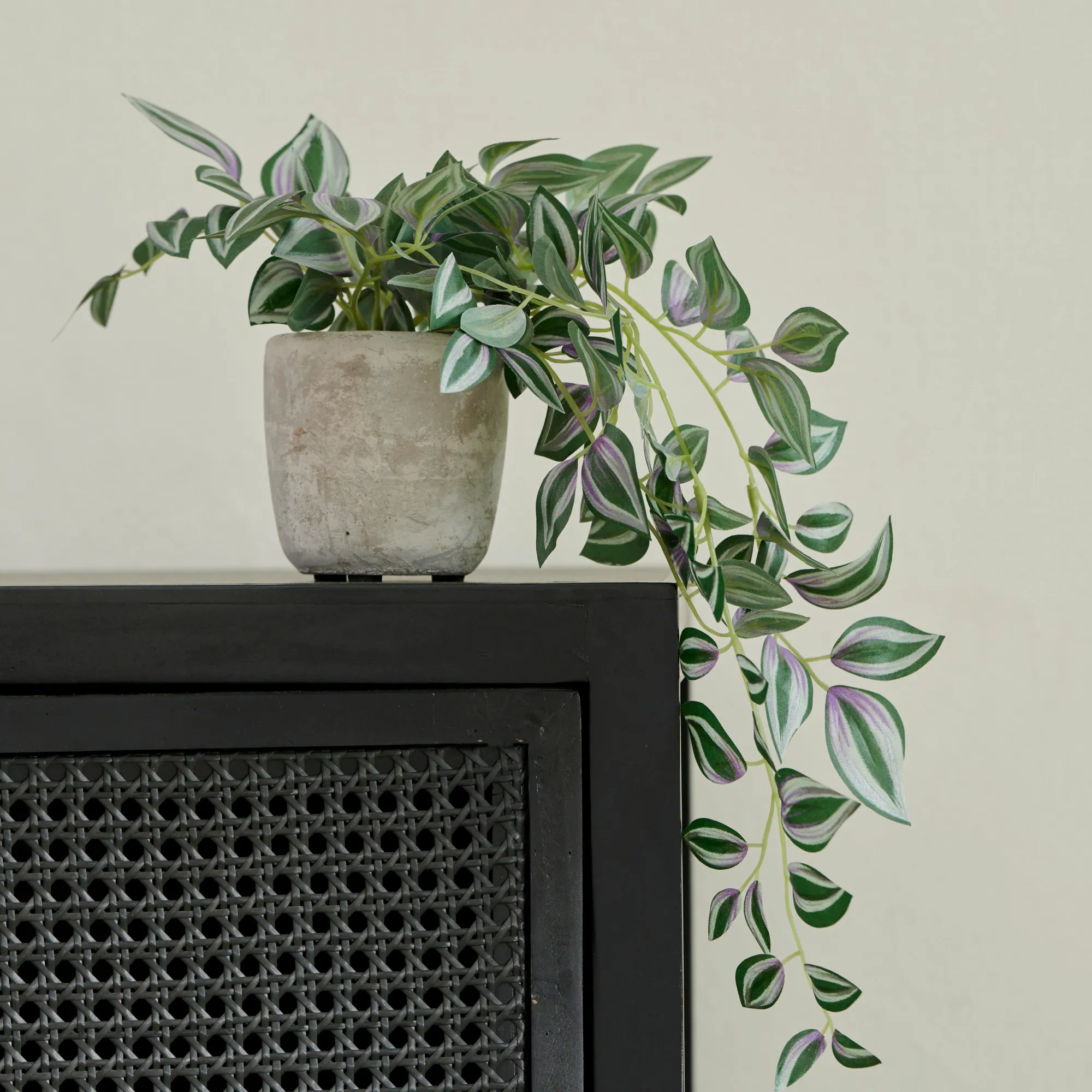 CASA Calathea Pianta Sospesa Grigio, Verde, Viola* Piante Artificiali