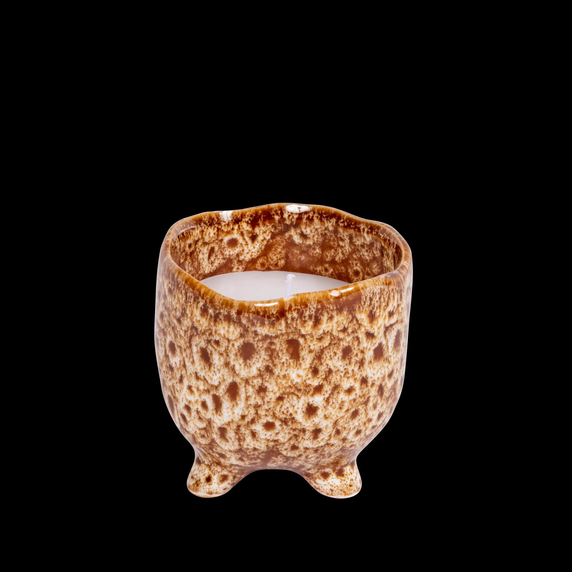 CASA Ceramic Candela In Vaso Marrone* Candele