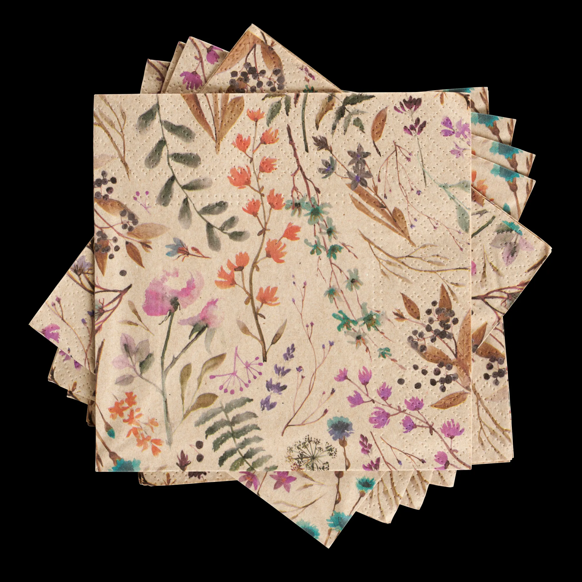 CASA Eco Dried Flower Set Di 20 Tovaglioli Multicolore* Tovaglioli