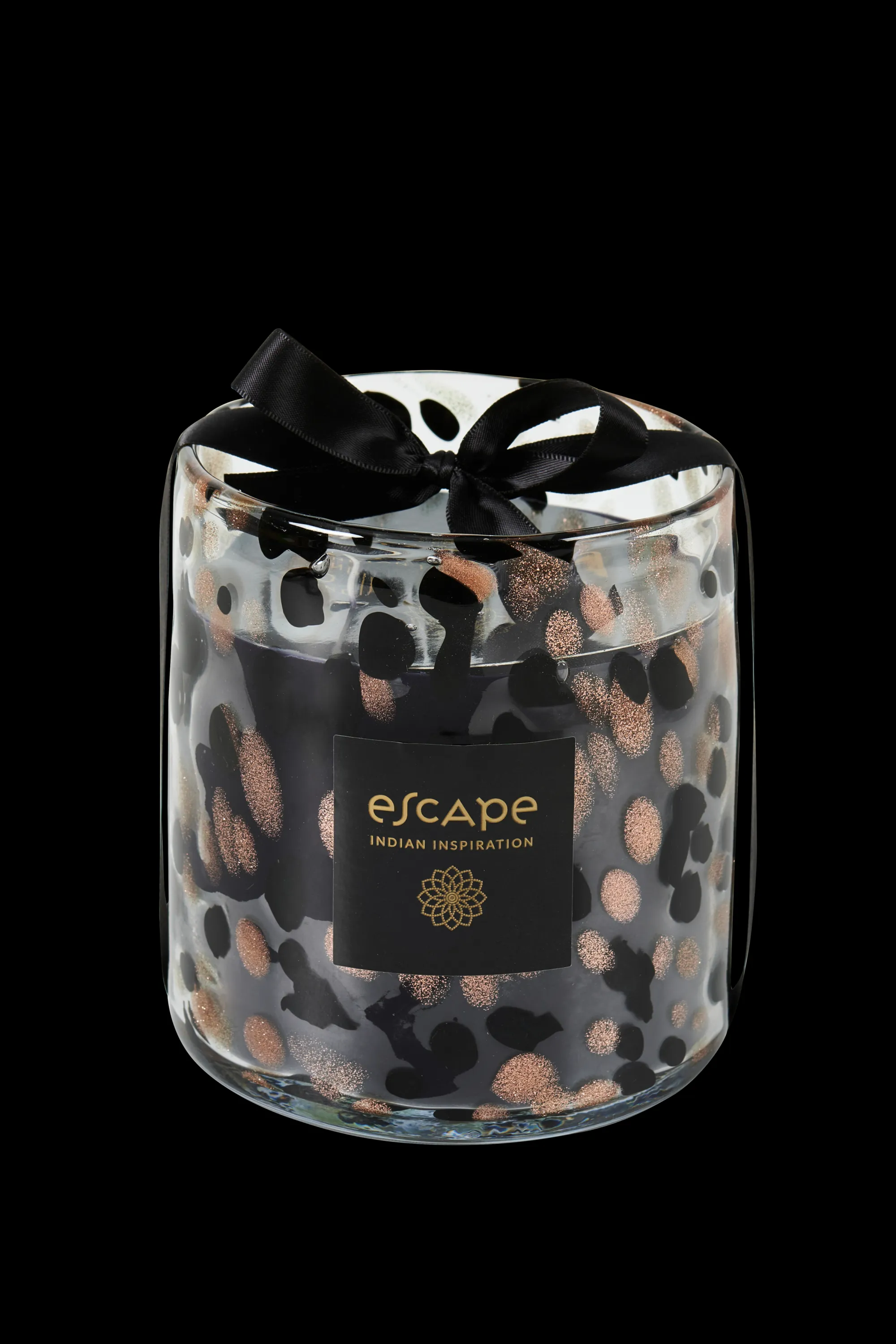CASA Escape Indian Inspiration Candela Profumata Nero, Rame, Multicolore* Candele