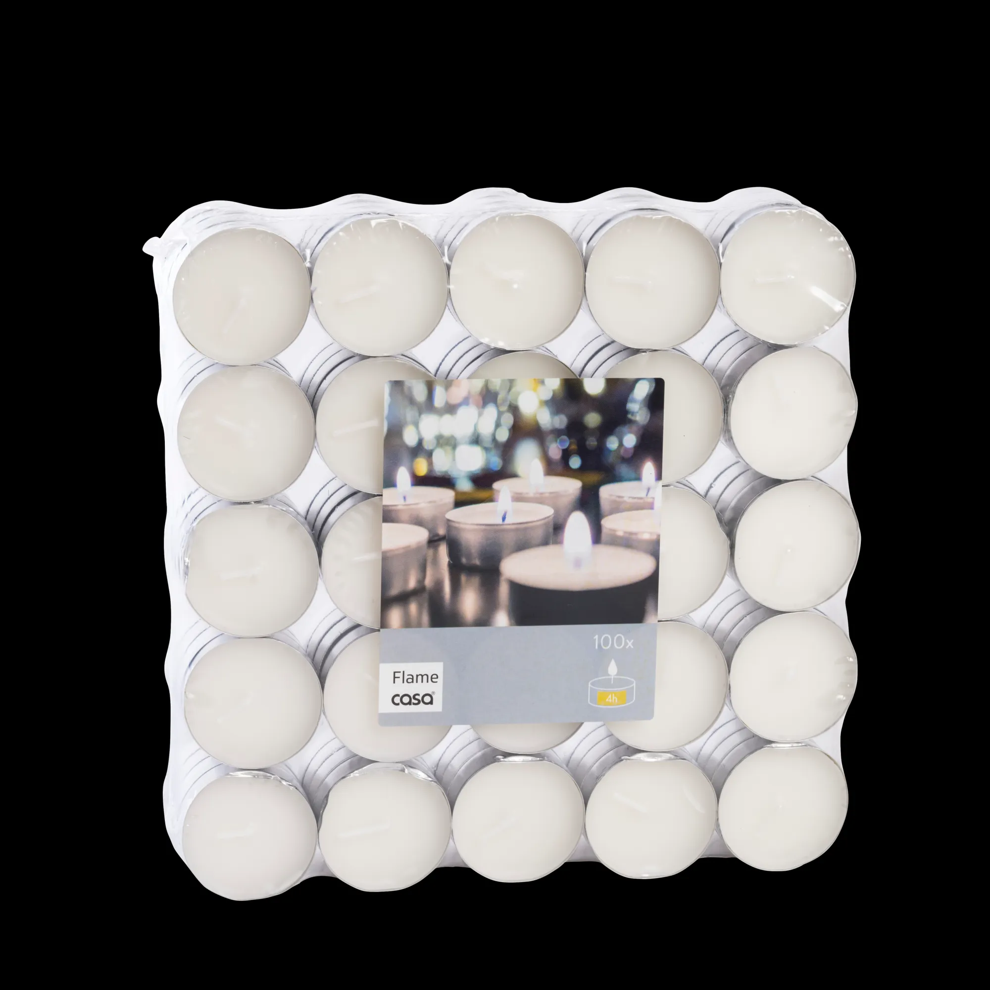 CASA Flame Lumini Set Di 100 Bianco* Candele