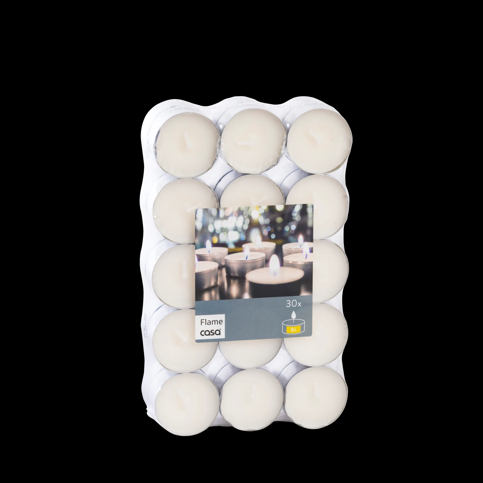 CASA Flame Lumini Set Di 30 Bianco* Candele