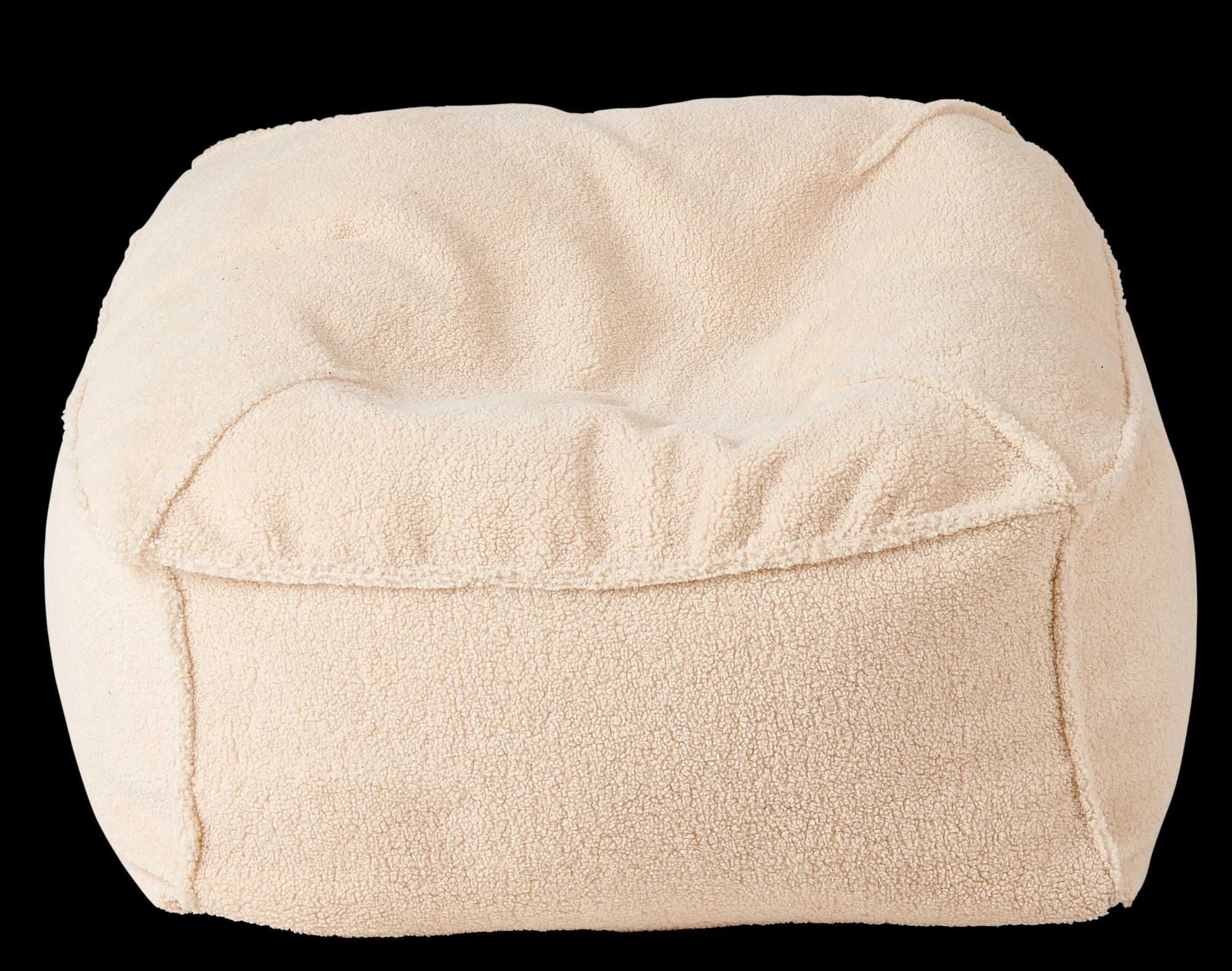 CASA Jacki Teddy Bianco* Pouf