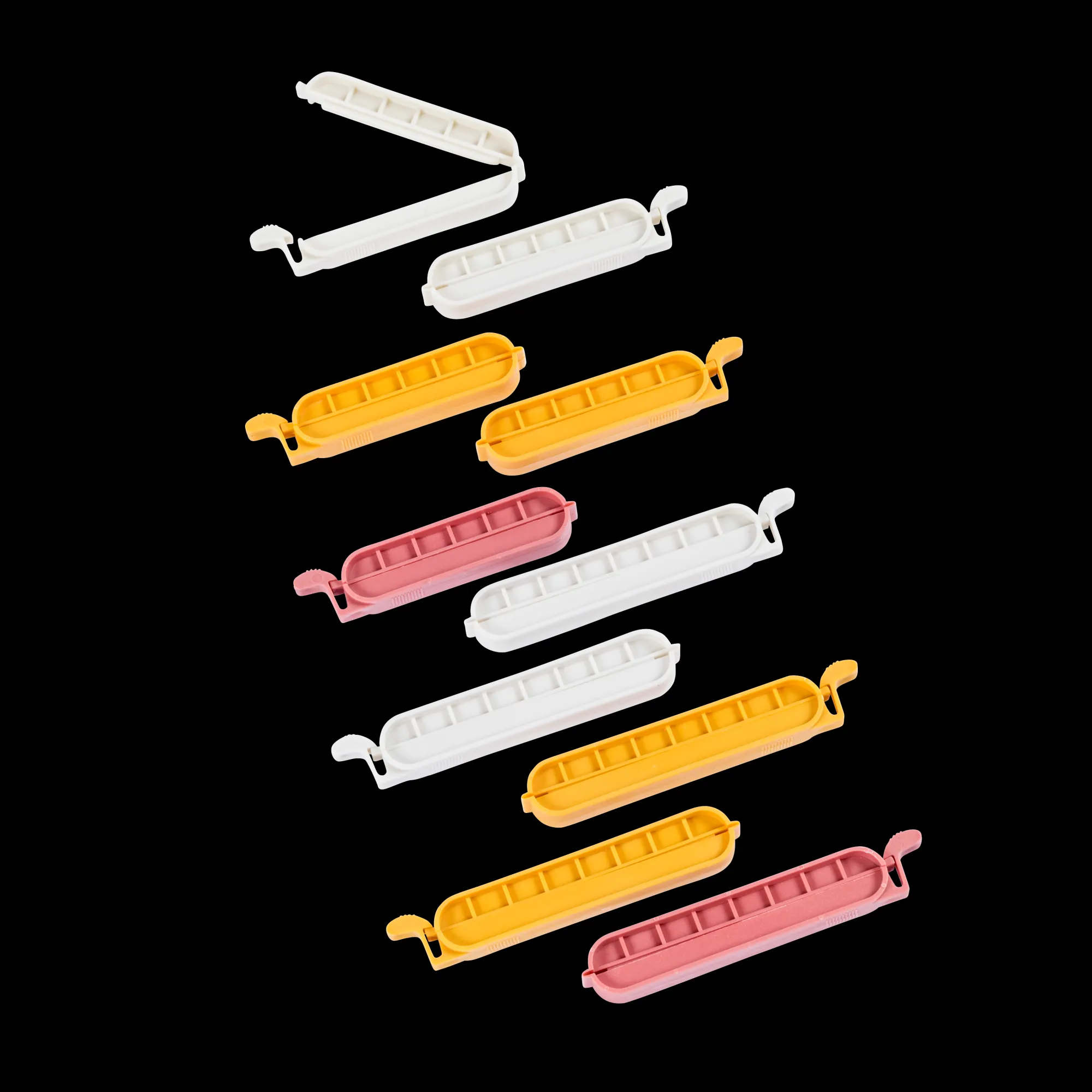 CASA Klipper Clip Chiudisacchetto Set Di 10 Mix Di Colori Grigio, Giallo Scuro, Terracotta* Accessori Da Cucina