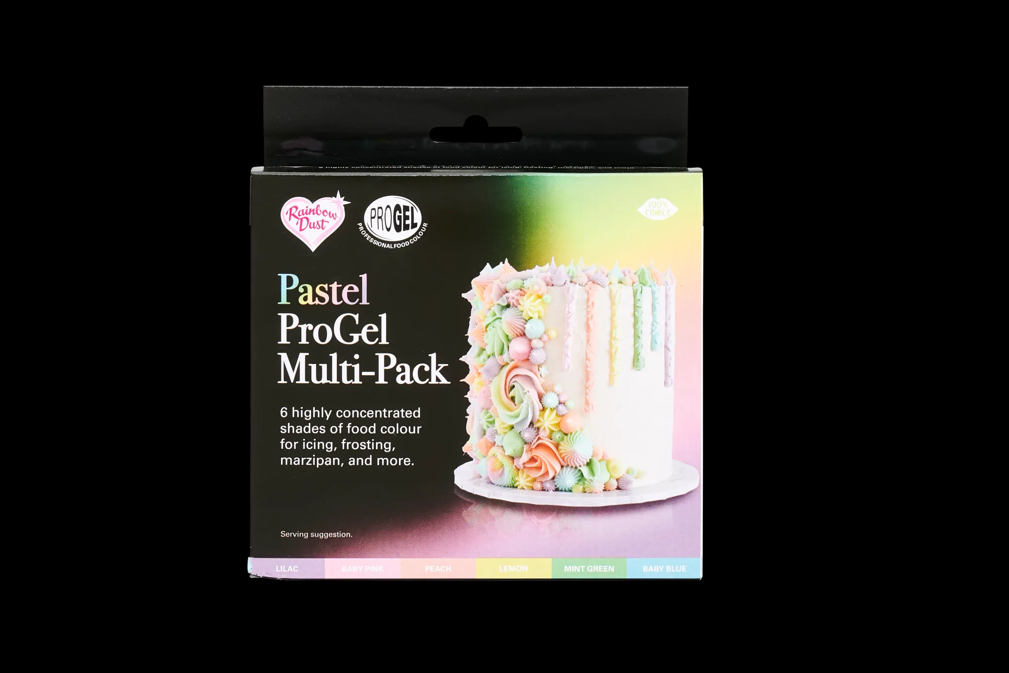 CASA Rainbowdust 6 Confezioni Pasta Zucchero Colori Pastello Vari Colori* Generi Alimentari