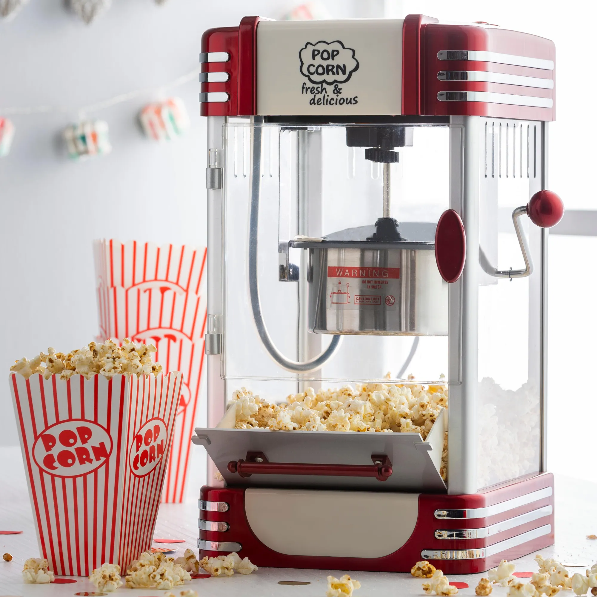 CASA Retro Fun Macchina Per Popcorn Xl Rosso* Elettrodomestici