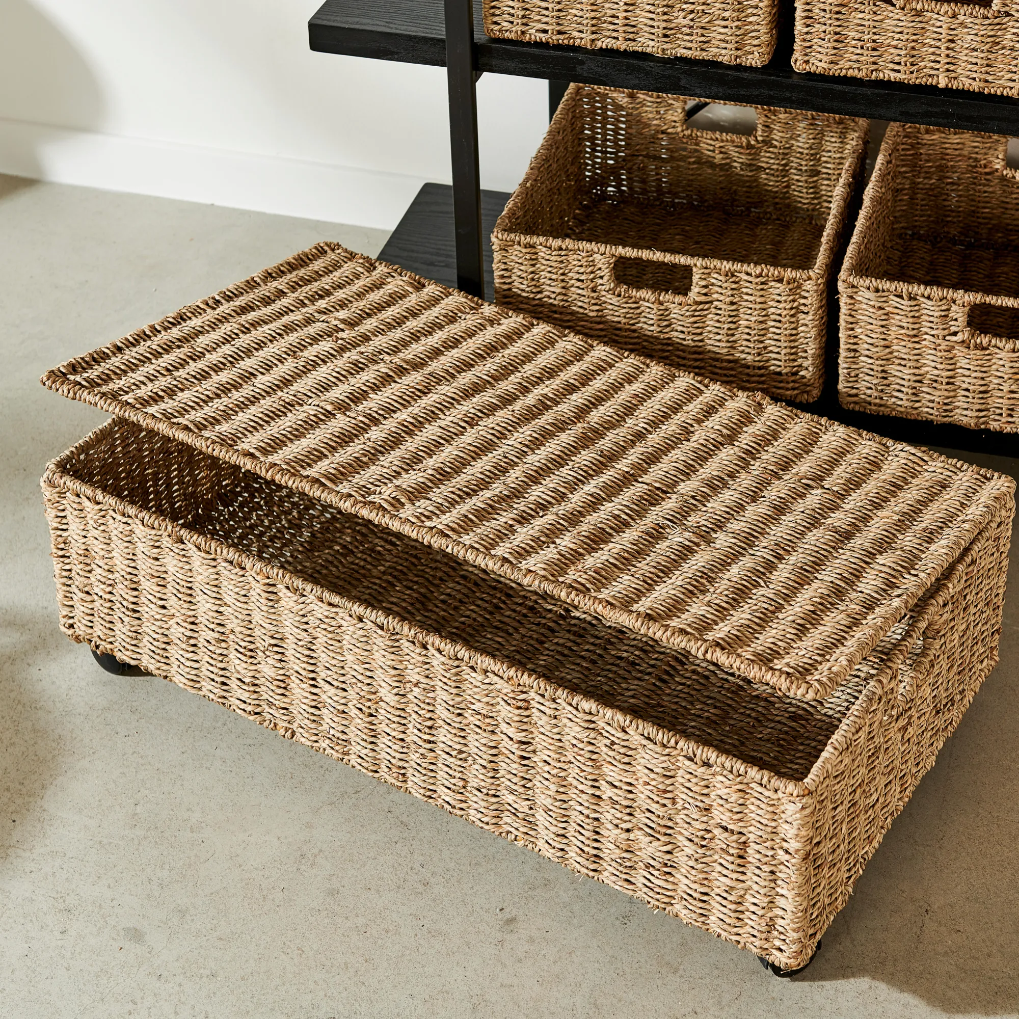 CASA Seagrass Box Portatutto Con Rotelle Naturale* Baule