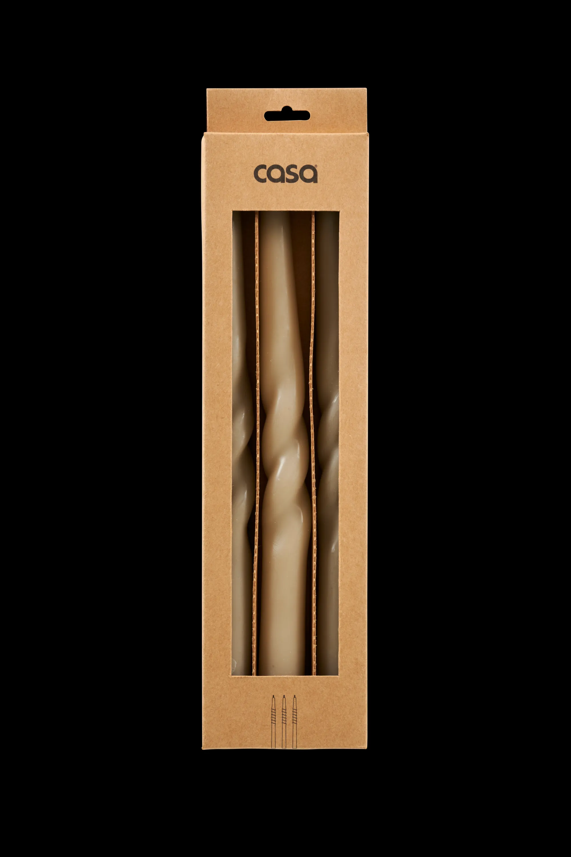 CASA Spiral Candela S/3 Taupe* Candele