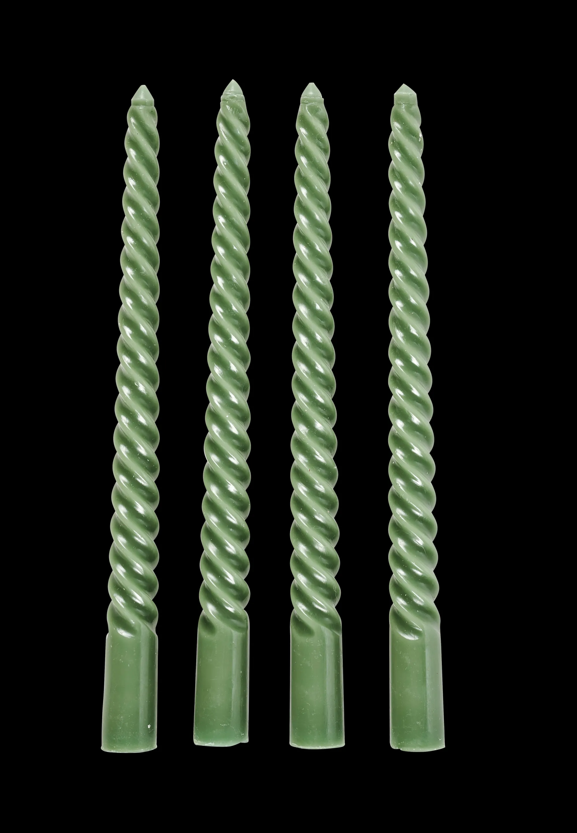 CASA Twist Candele Intrecciate Set Di 4 Verde* Candele