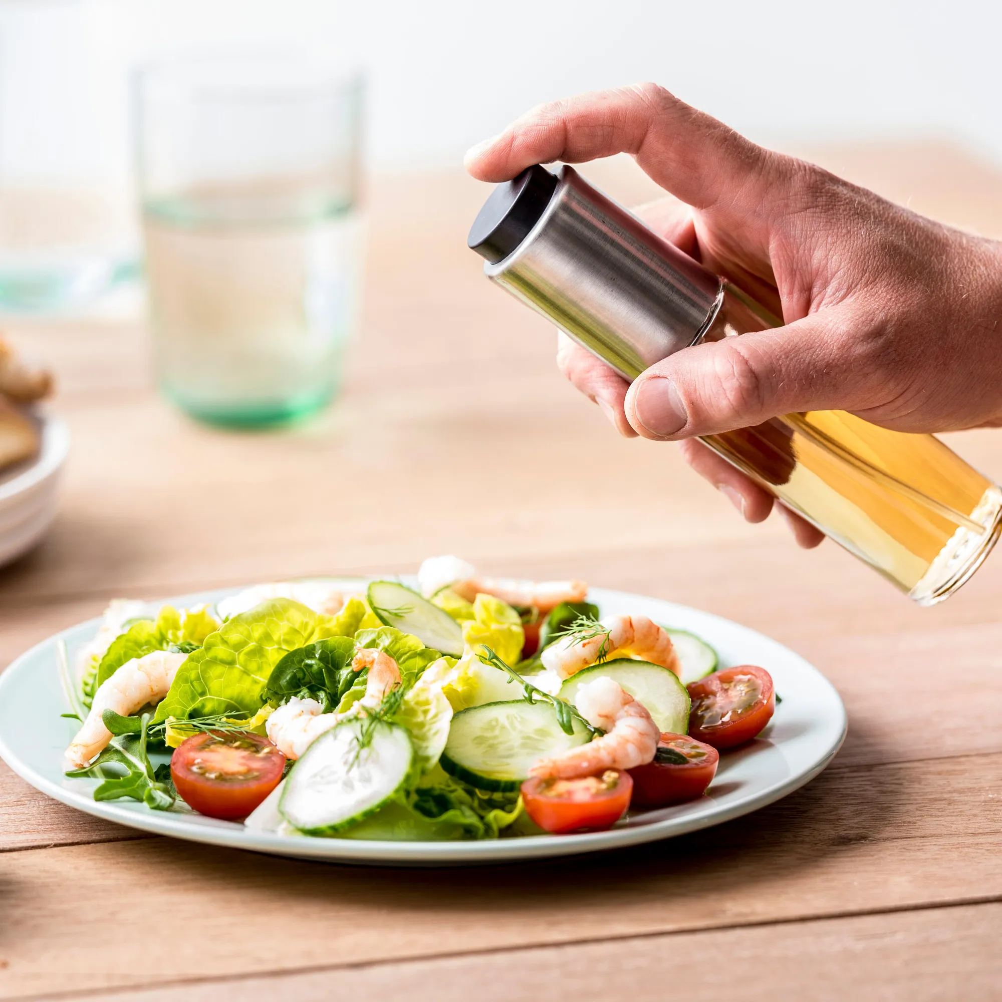 CASA Vinaigre Vaporizzatore Olio O Aceto Nero, Argentato, Trasparente* Bottiglie Per Olio